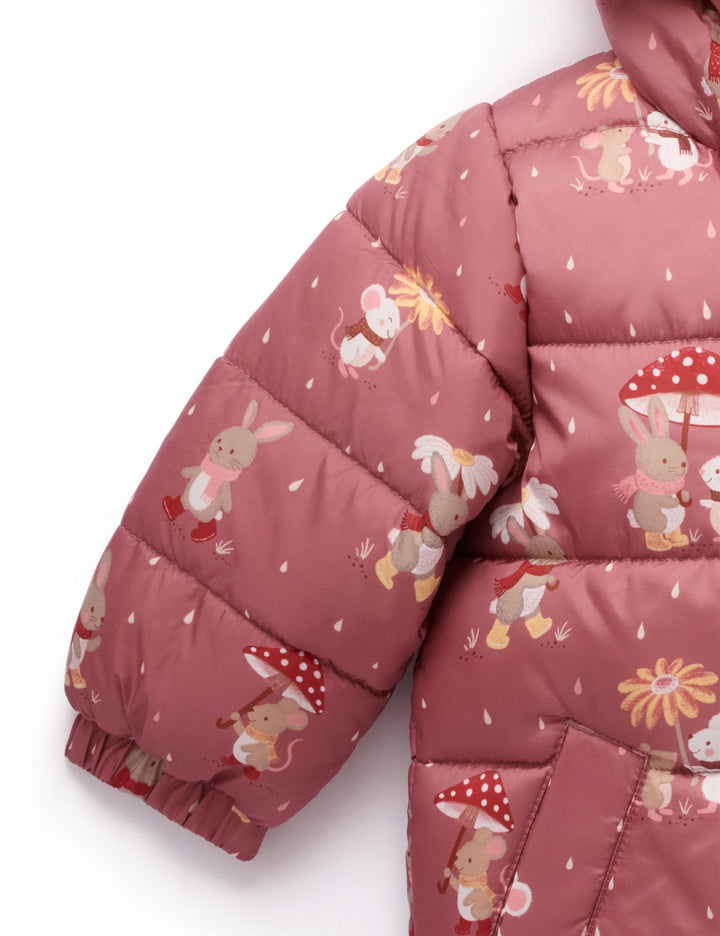Umbrella Print Showerproof Padded Jacket