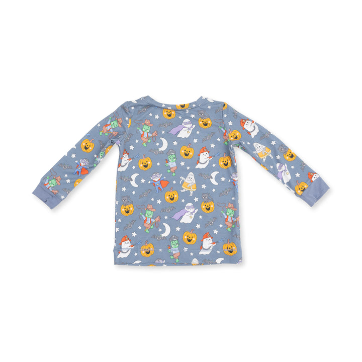 Halloween Monster Dress Up Blue - Long Sleeve Loungewear Set