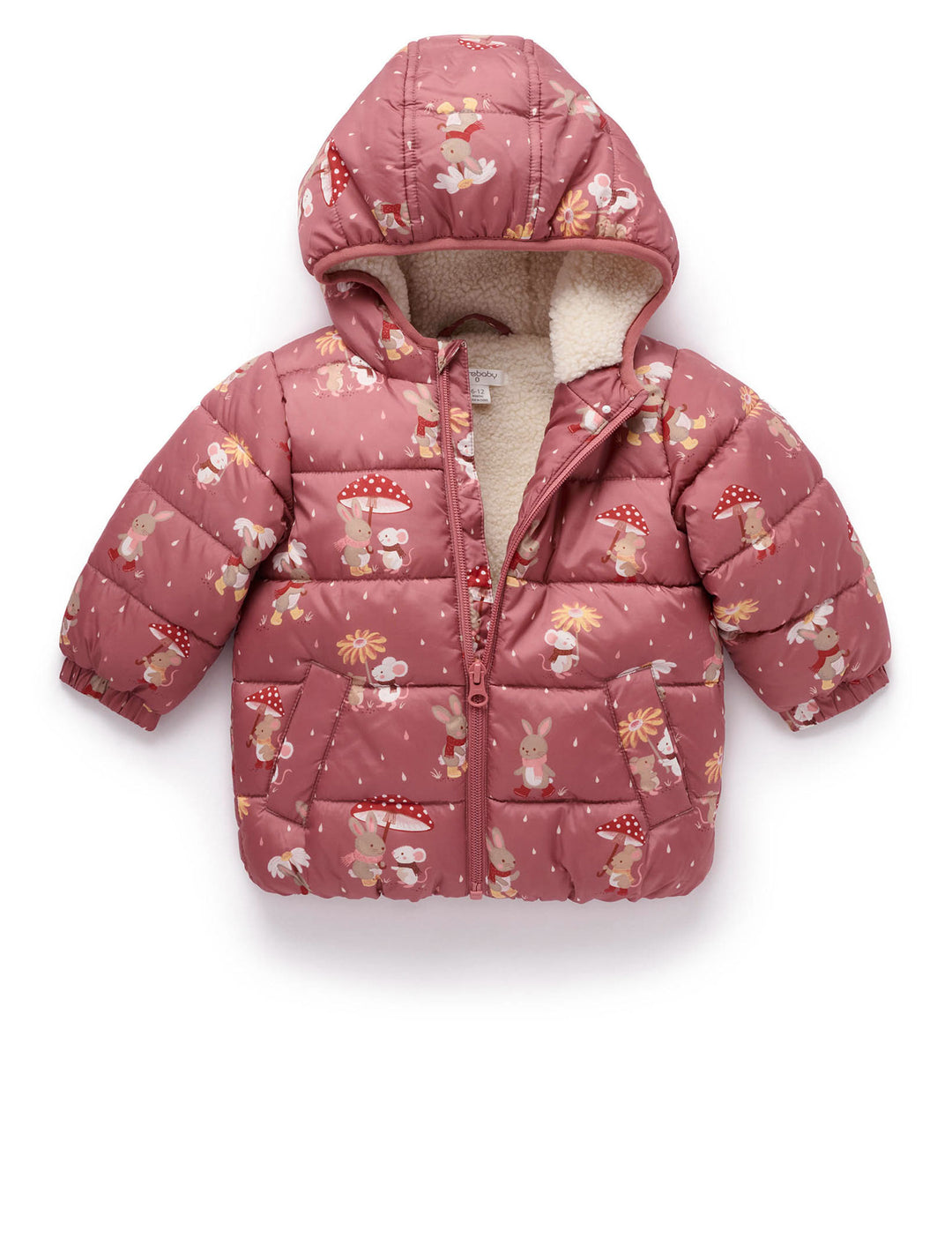 Umbrella Print Showerproof Padded Jacket