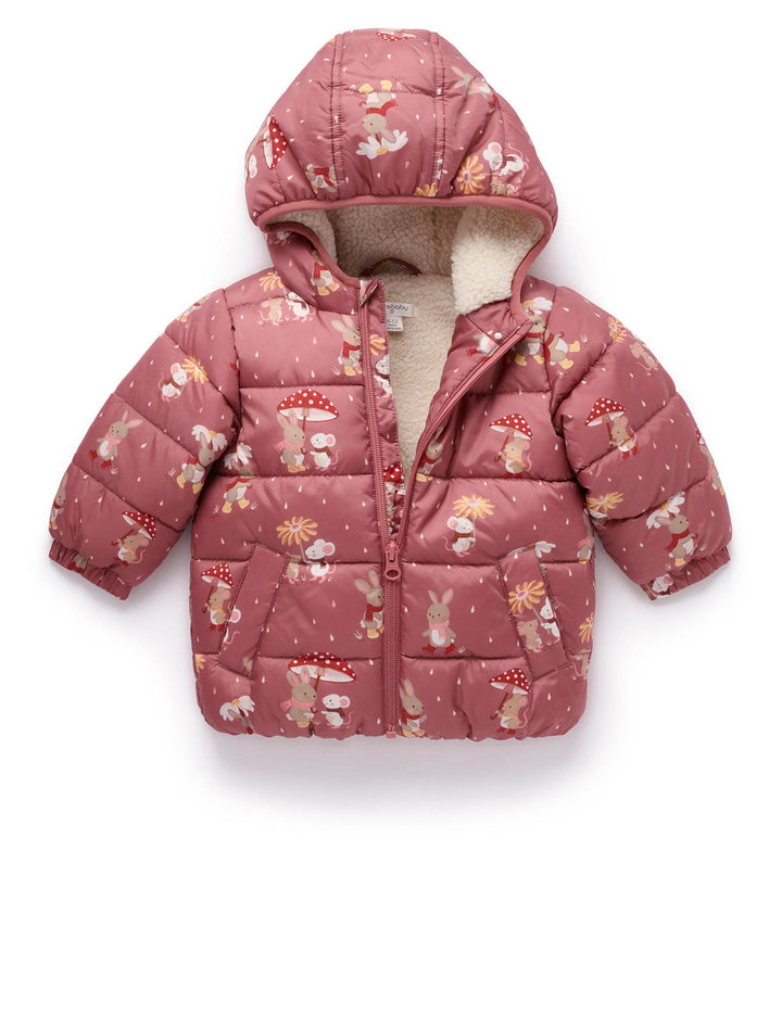 Umbrella Print Showerproof Padded Jacket