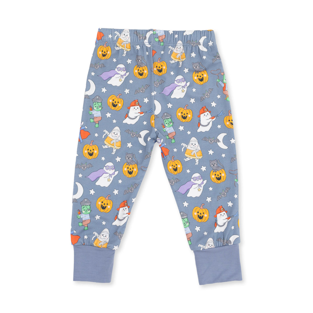 Halloween Monster Dress Up Blue - Long Sleeve Loungewear Set