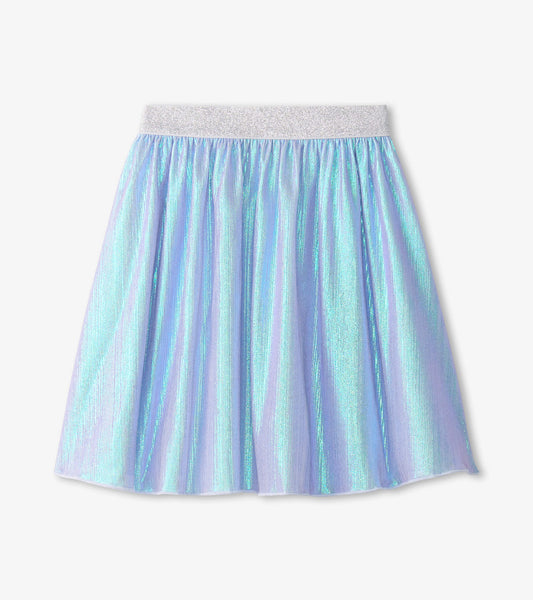 Silver Metallic Mid-length Skirt