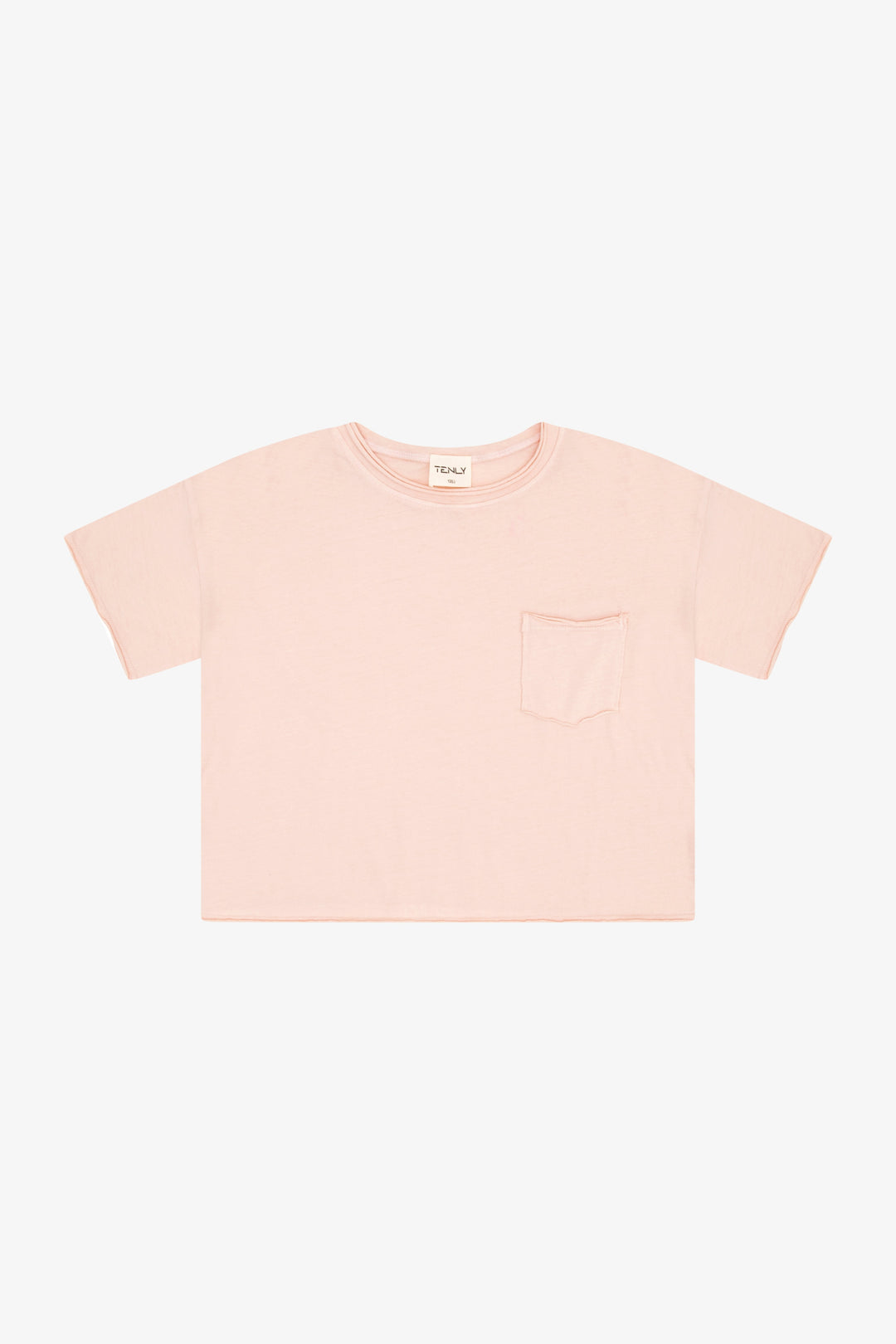 pink moscato raw edge tee