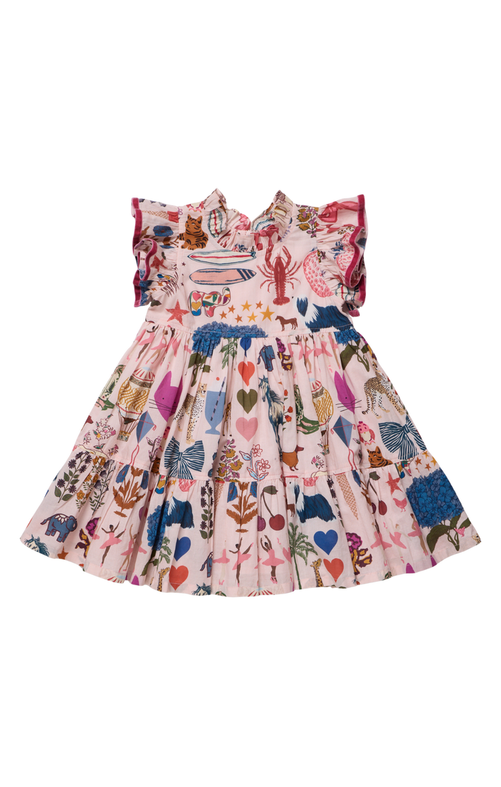 Girls Jennifer Dress - 20 Years of Pink Chicken