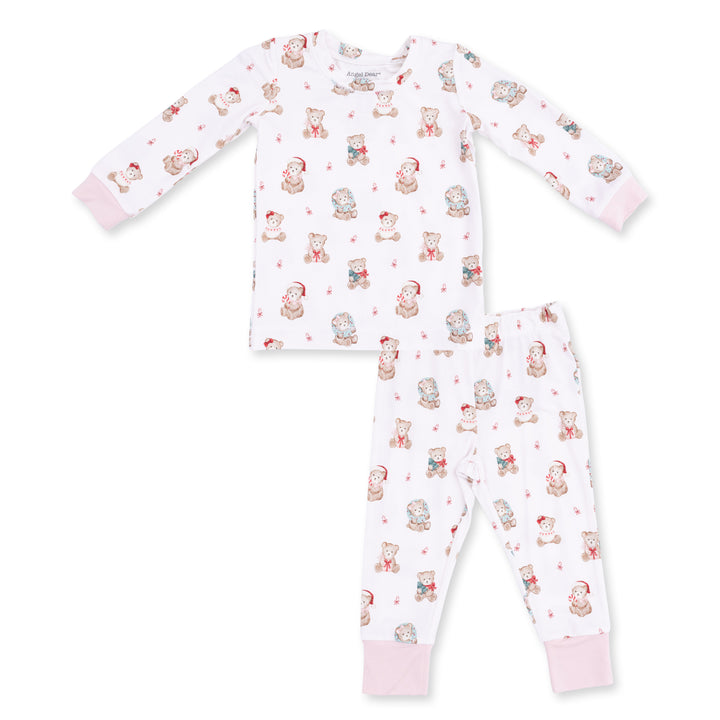 Christmas Teddy Bears Pink - Long Sleeve Loungewear Set