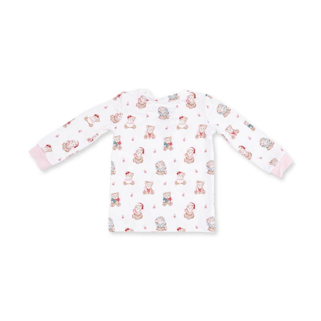 Christmas Teddy Bears Pink - Long Sleeve Loungewear Set
