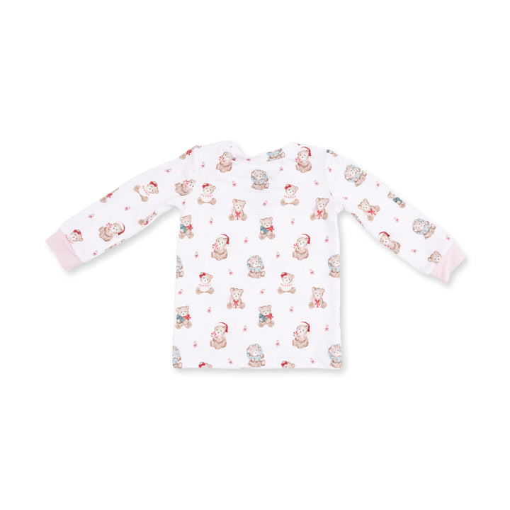 Christmas Teddy Bears Pink - Long Sleeve Loungewear Set