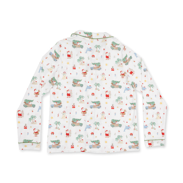 Beach Christmas - Adult Long Sleeve Coat Style And Pant With Pockets
