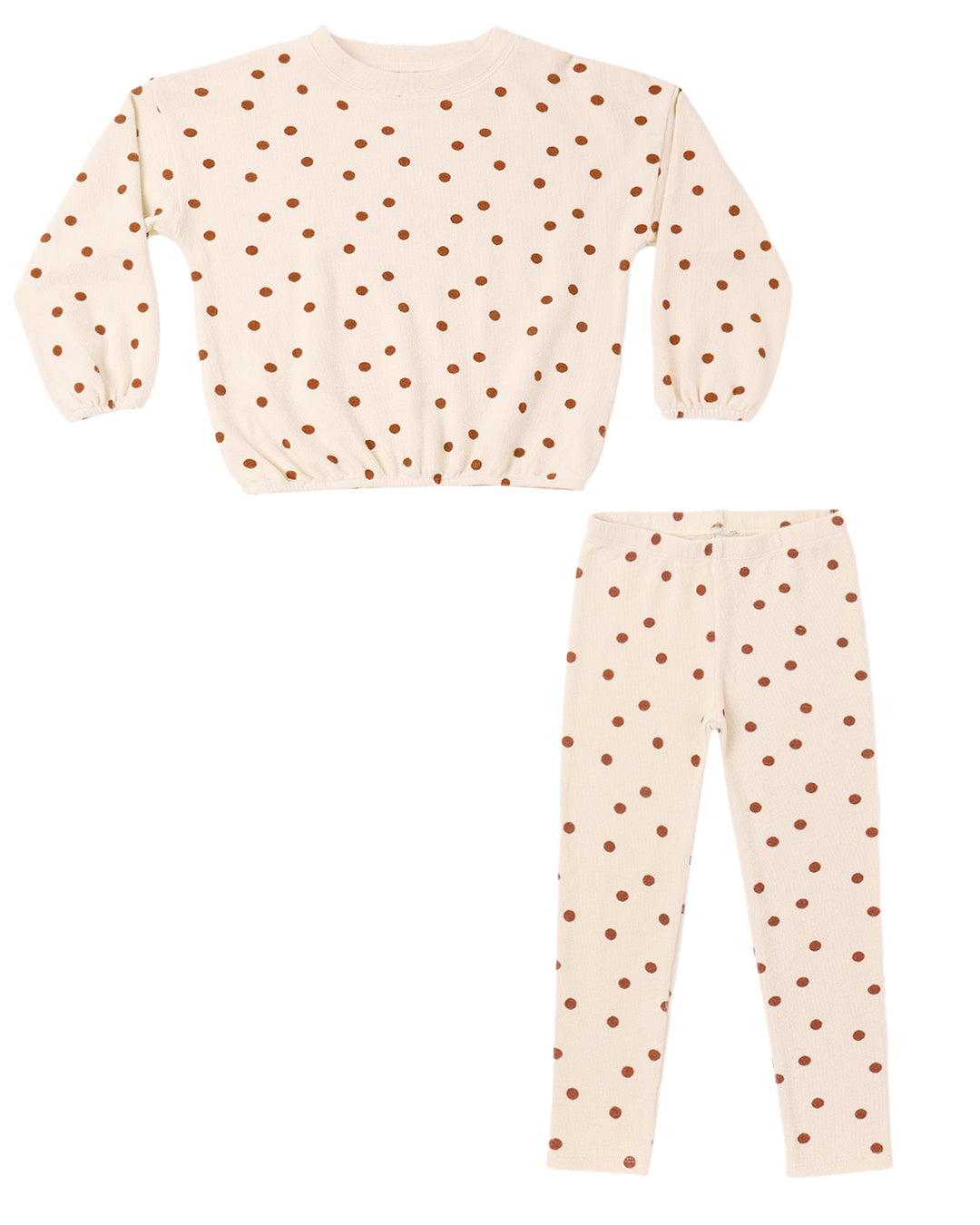 Spongey Knit Set in Ruby Dots