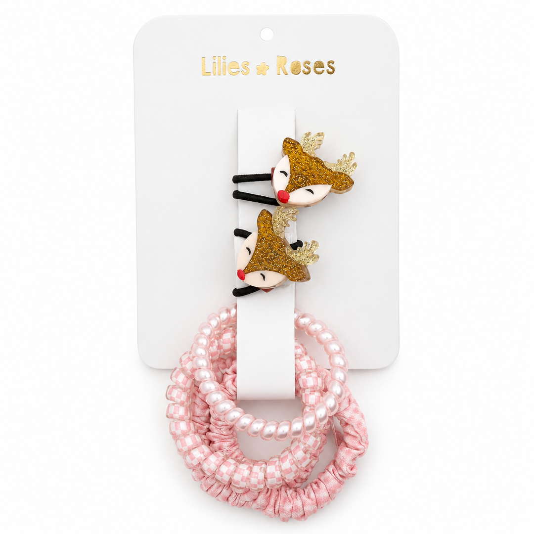 Reindeer Hair Ties Set