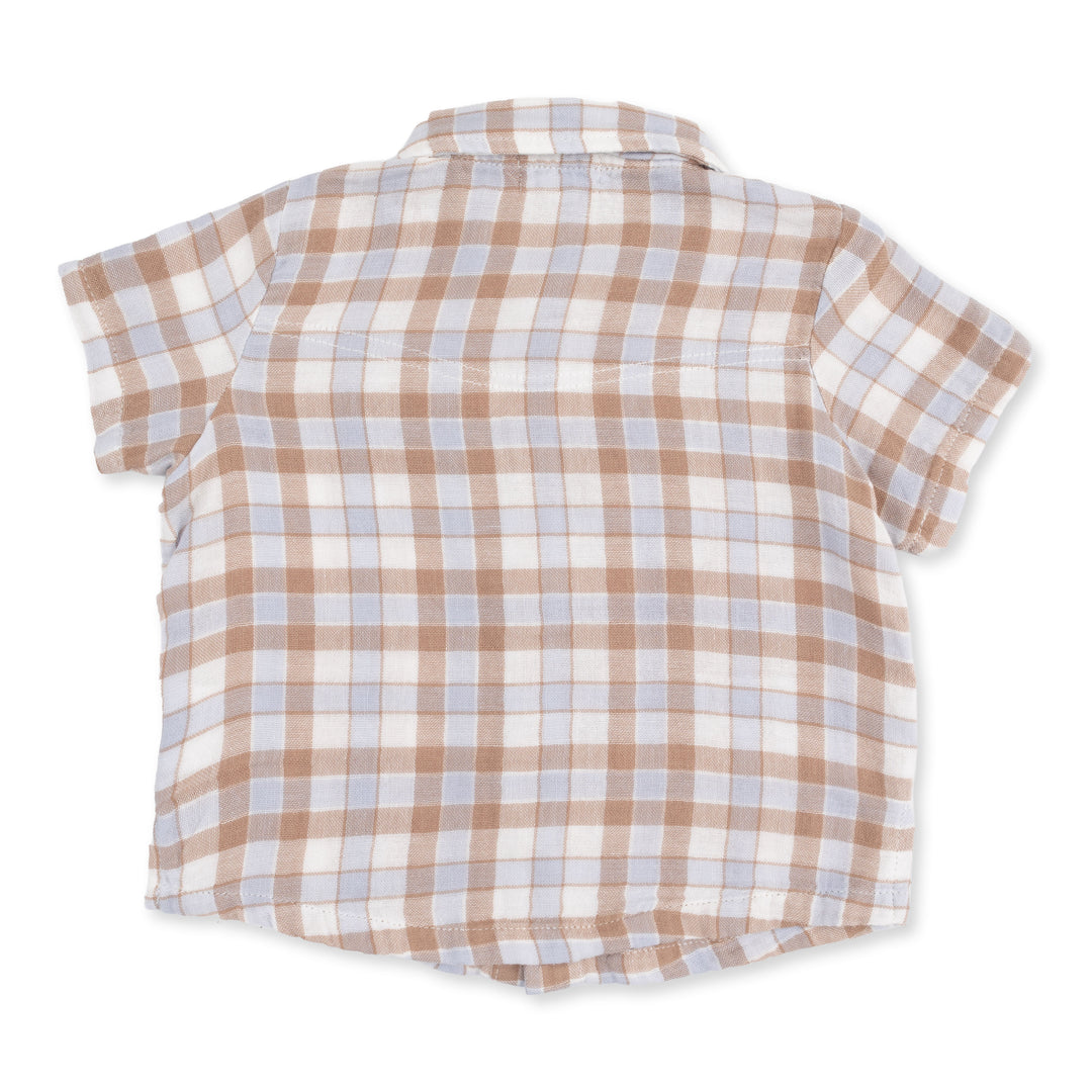 Western Plaid - Short Sleeve Western Pearl Snap Shirt