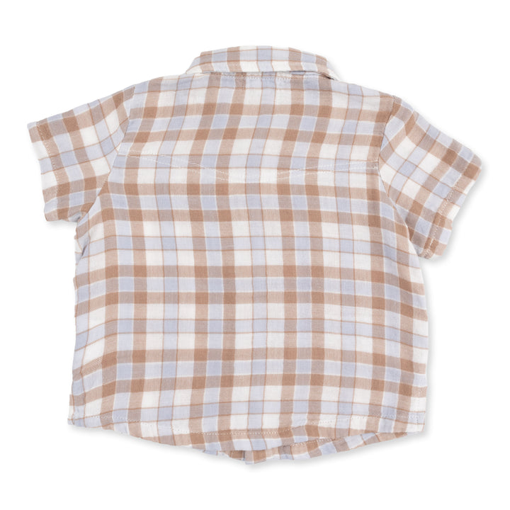 Western Plaid - Short Sleeve Western Pearl Snap Shirt