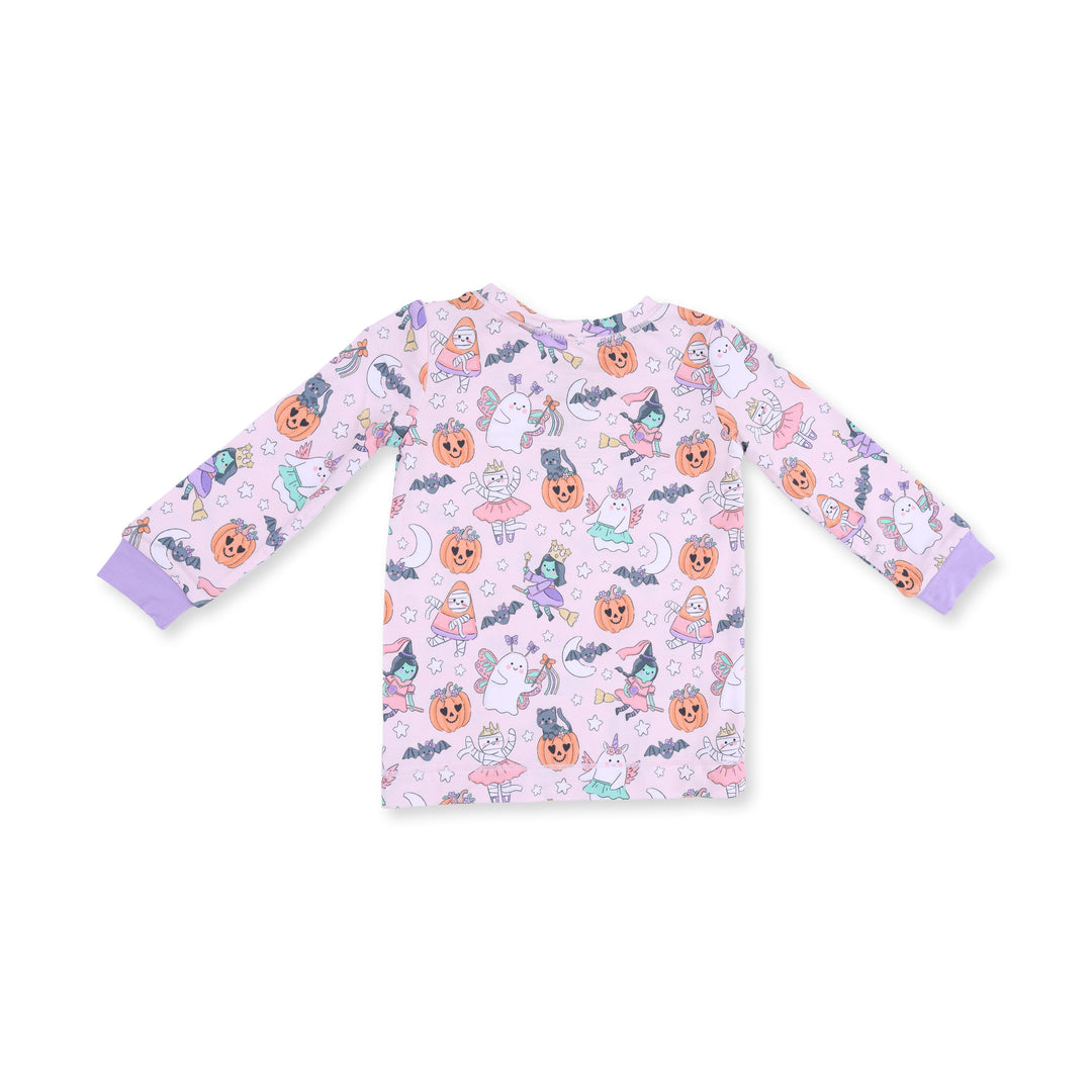 Halloween Monster Dress Up Pink - Long Sleeve Loungewear Set