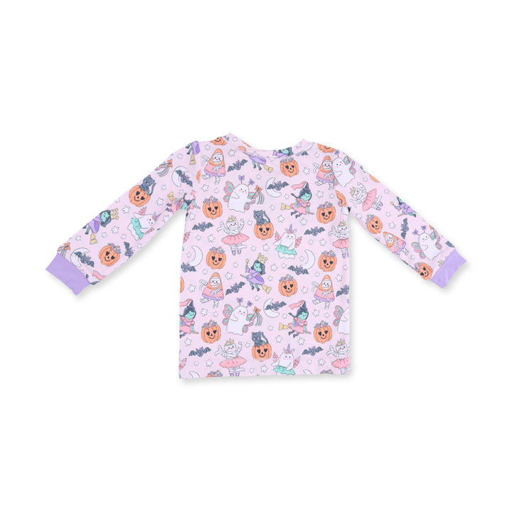 Halloween Monster Dress Up Pink - Long Sleeve Loungewear Set