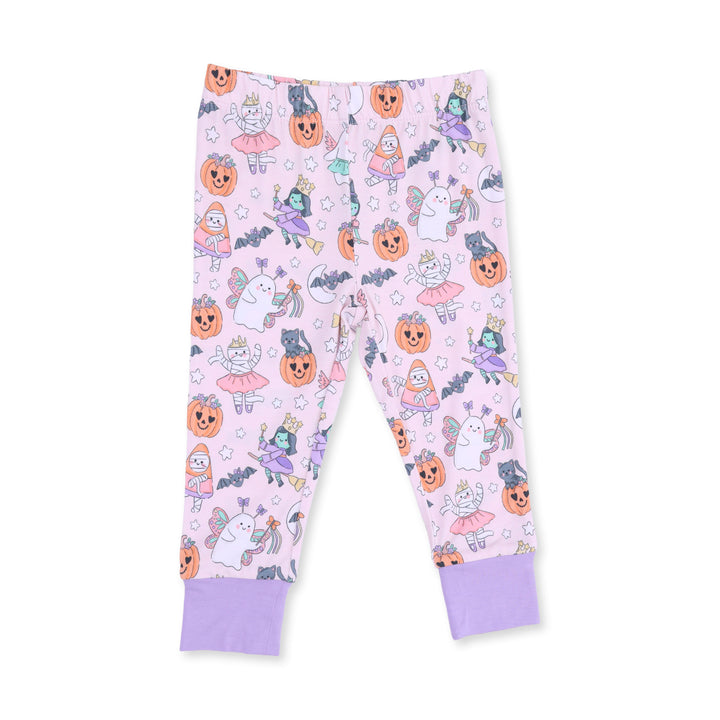 Halloween Monster Dress Up Pink - Long Sleeve Loungewear Set