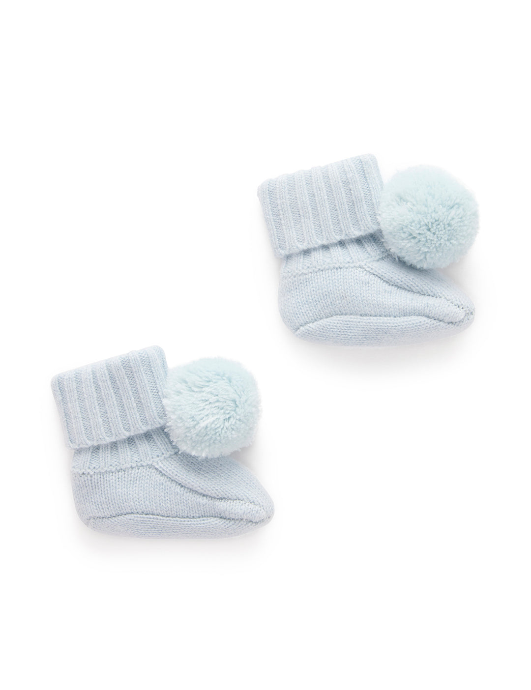 Pale Blue Cashmere Booties