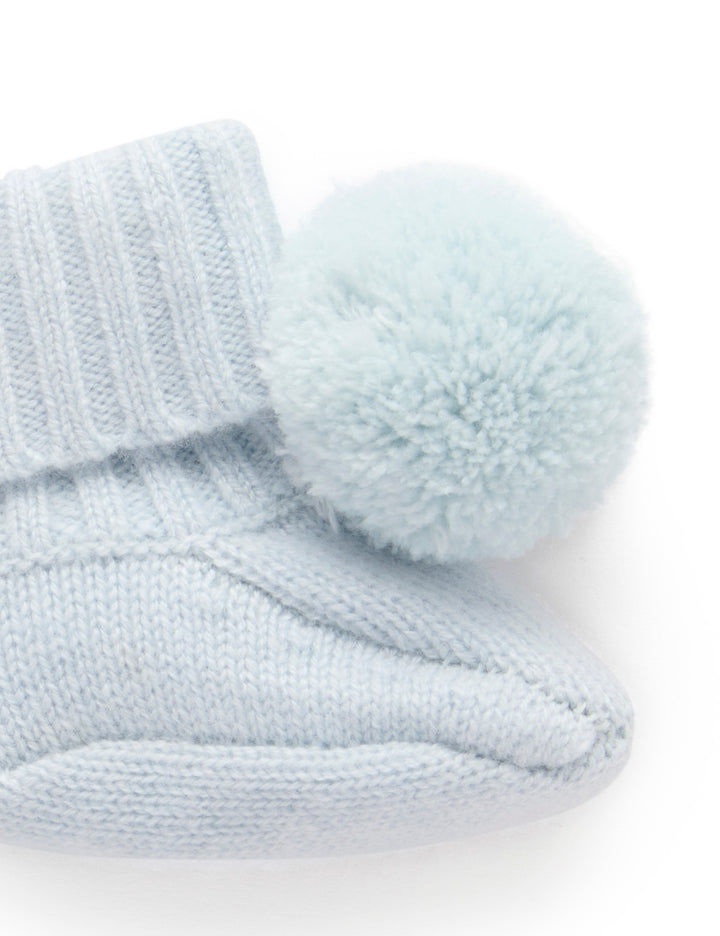 Pale Blue Cashmere Booties