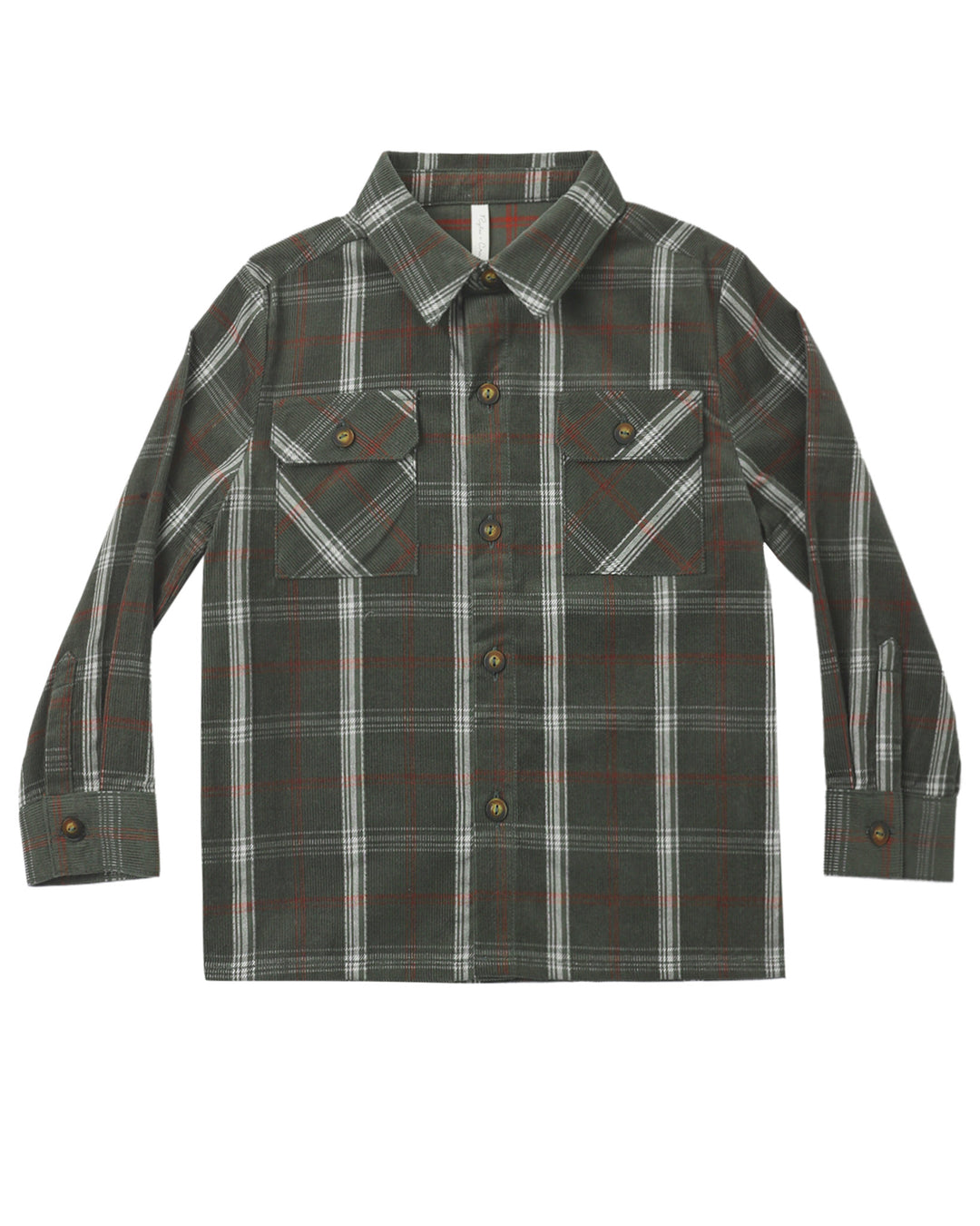 Pocketed Flannel Shirt in Holiday Plaid