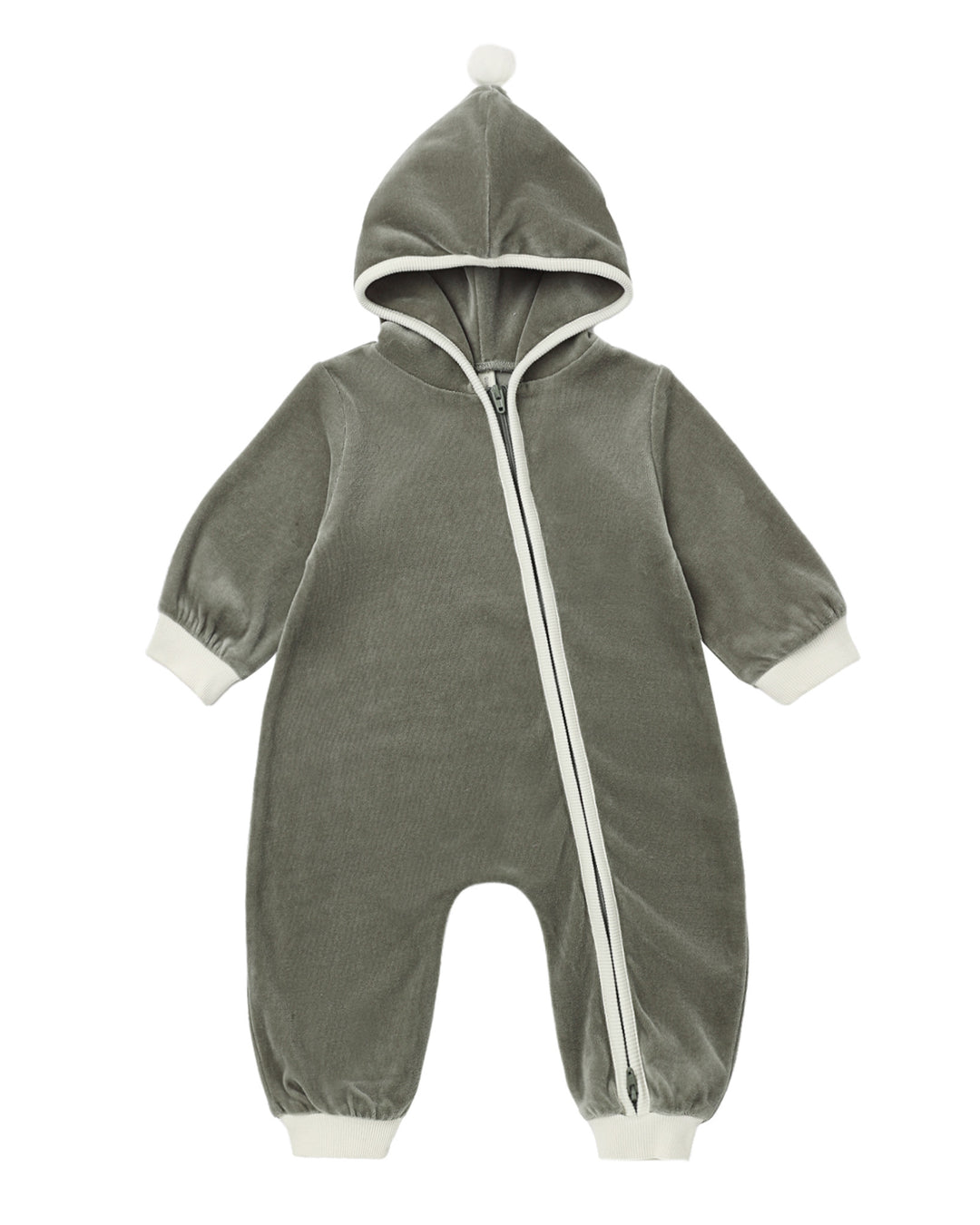 Velour Zip Jumpsuit – Spruce
