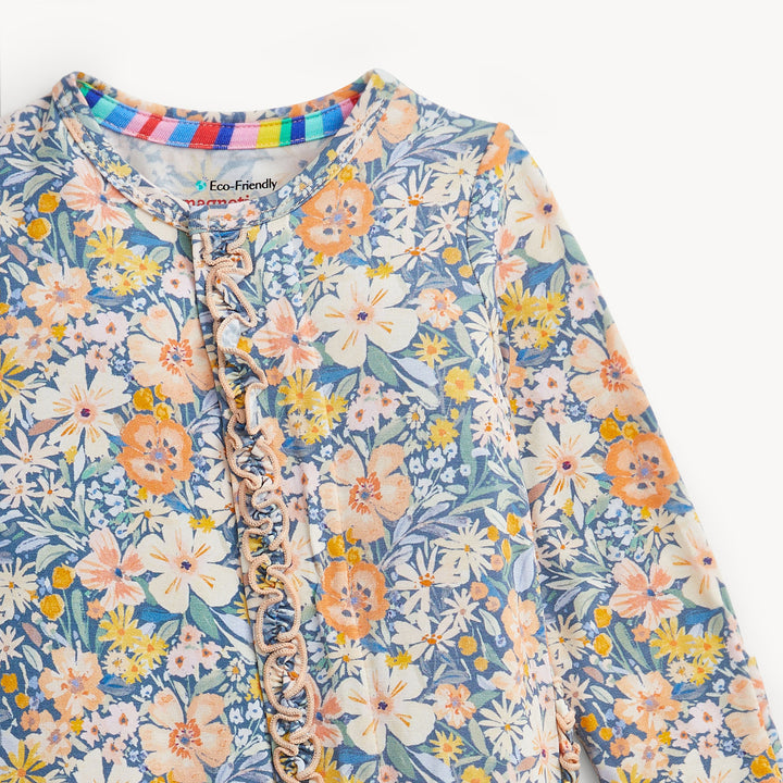 Flora Modal Ruffle Footie