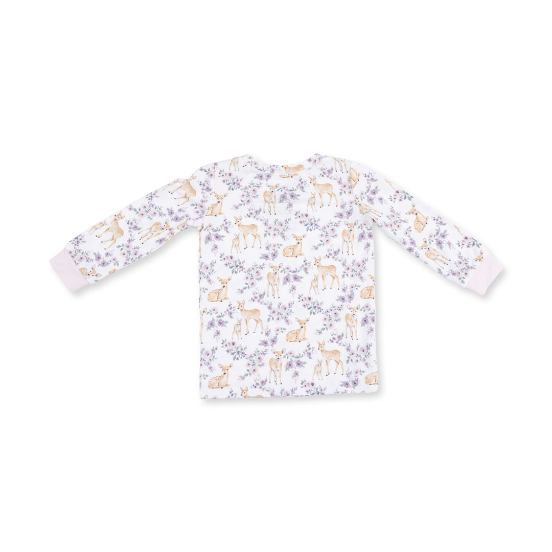 Floral Deer — Long Sleeve Loungewear Set