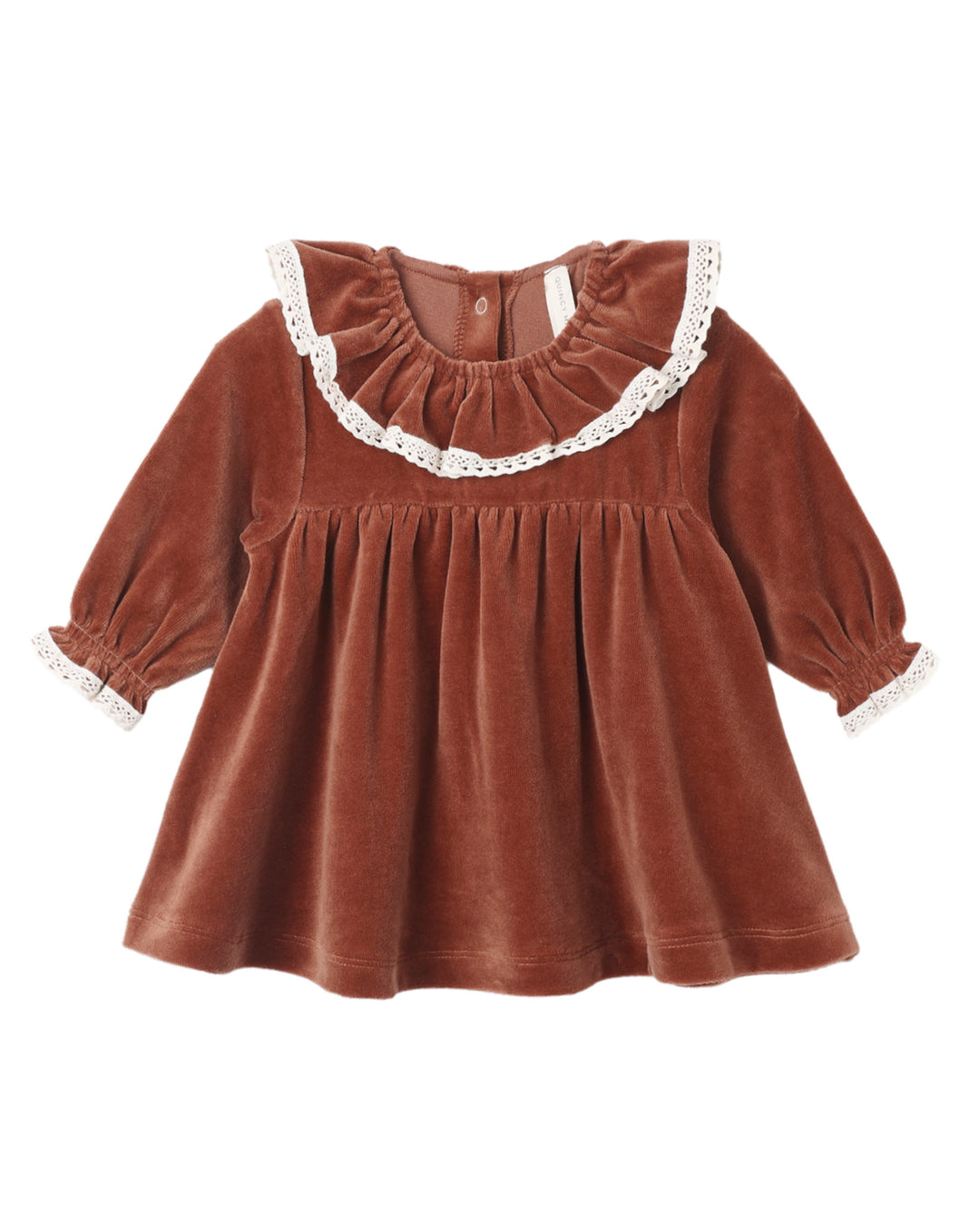 Velour Baby Dress – Redwood
