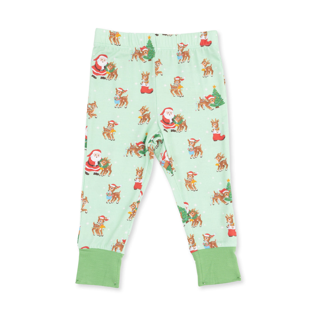 Vintage Reindeer &amp; Santa Uni - Long Sleeve Loungewear Set