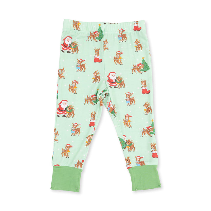 Vintage Reindeer &amp; Santa Uni - Long Sleeve Loungewear Set