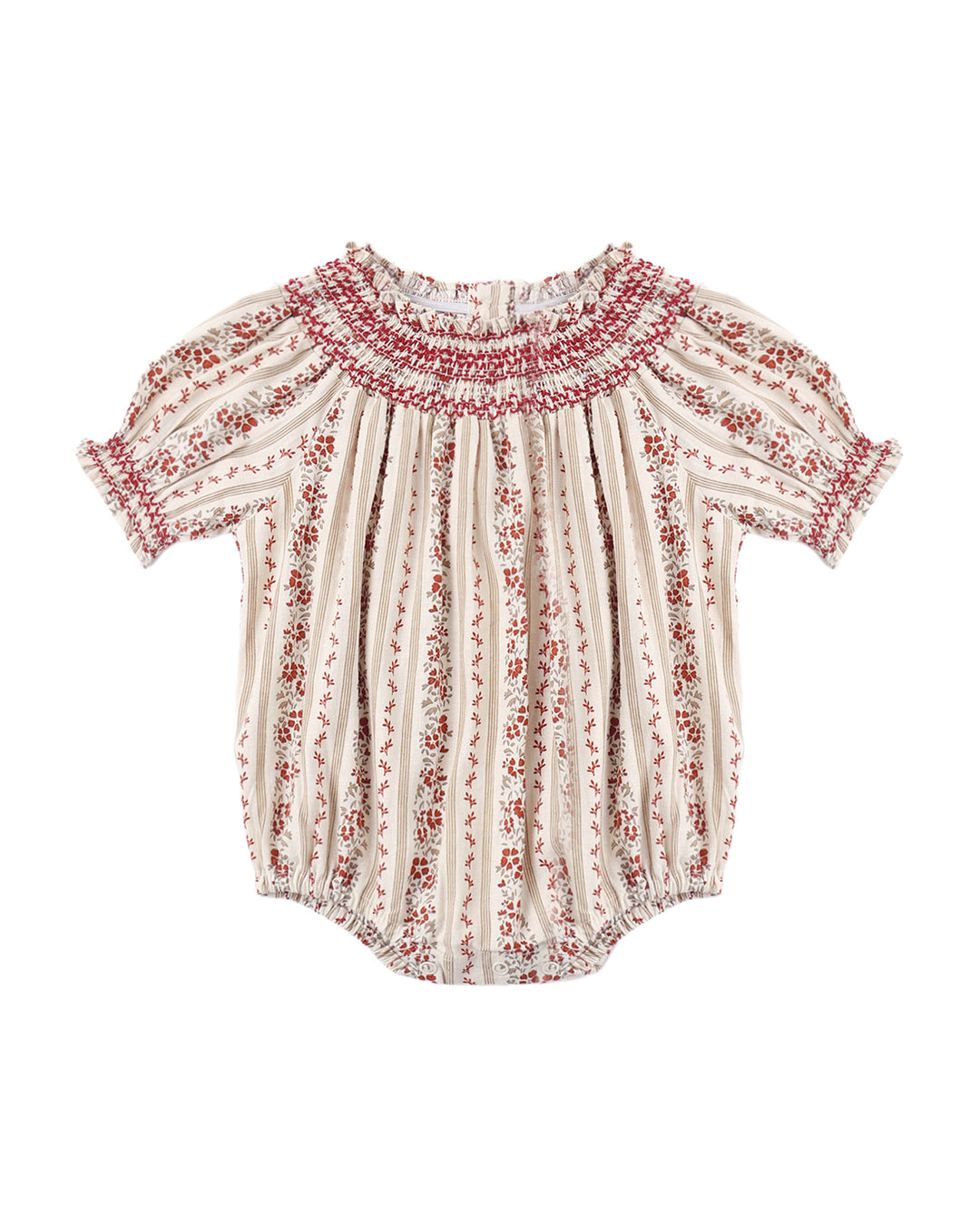 Ada Romper in Floral Stripe