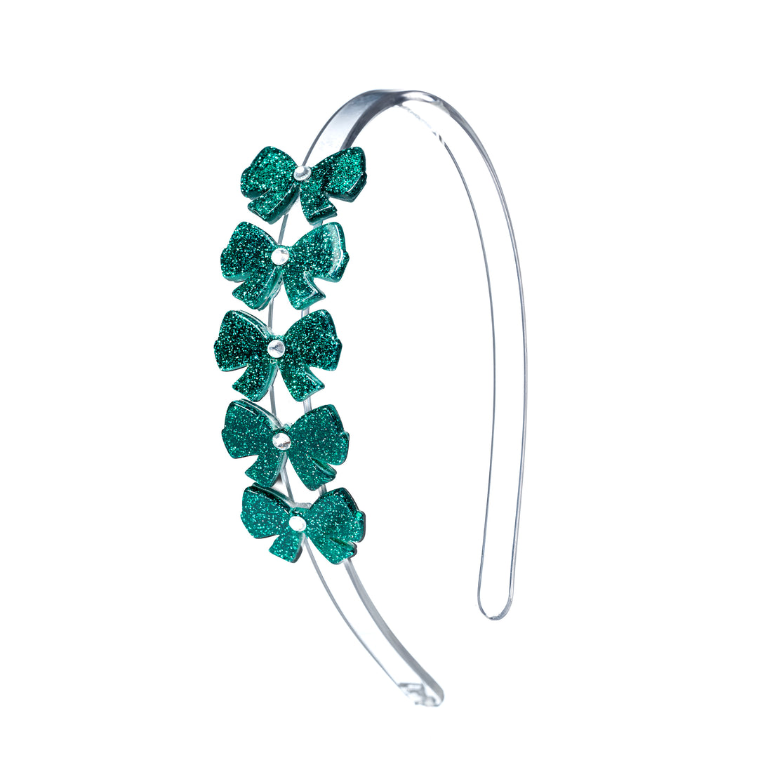 Bows Glitter Green Headband