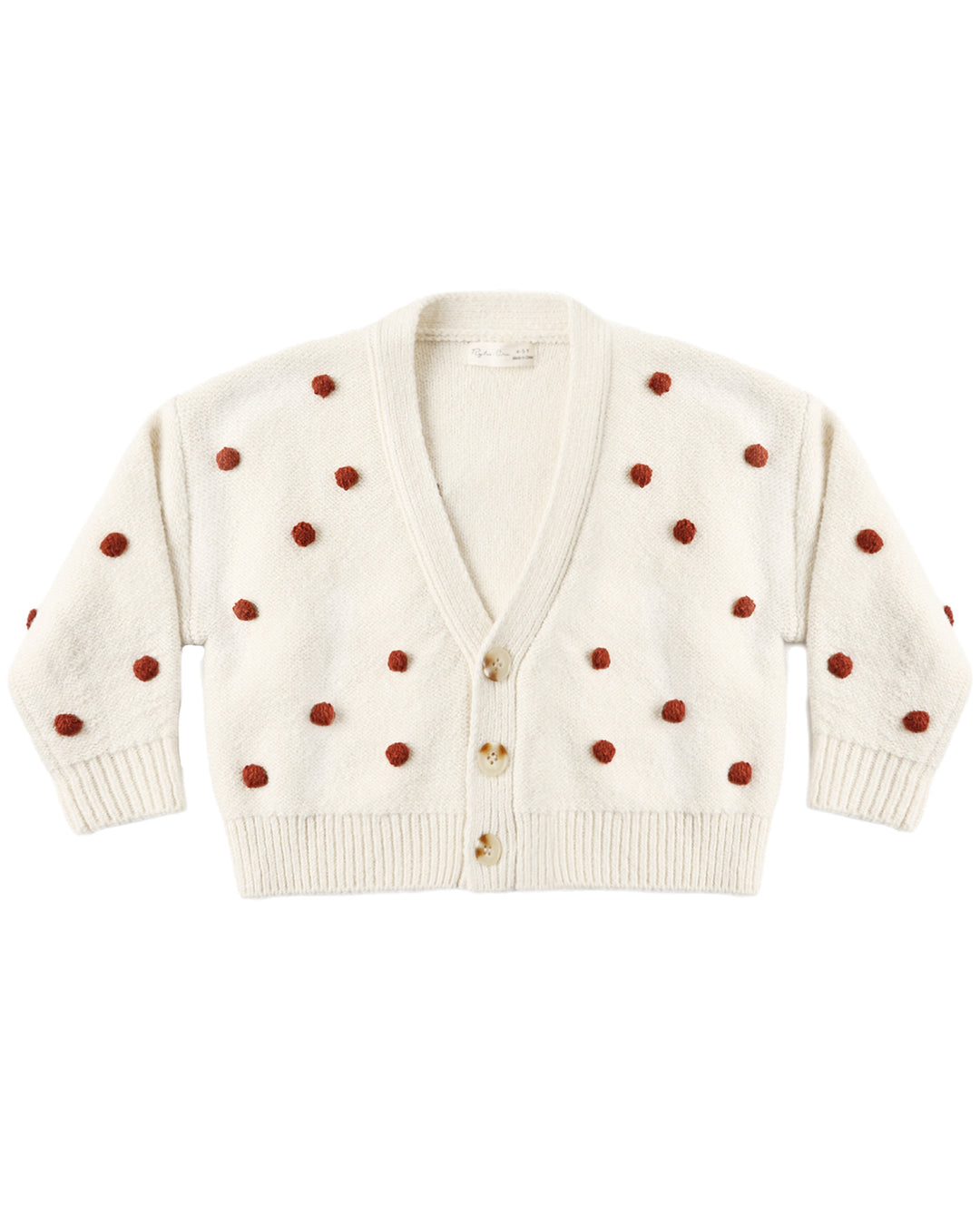 Boxy Crop Cardigan in Ruby Bobble
