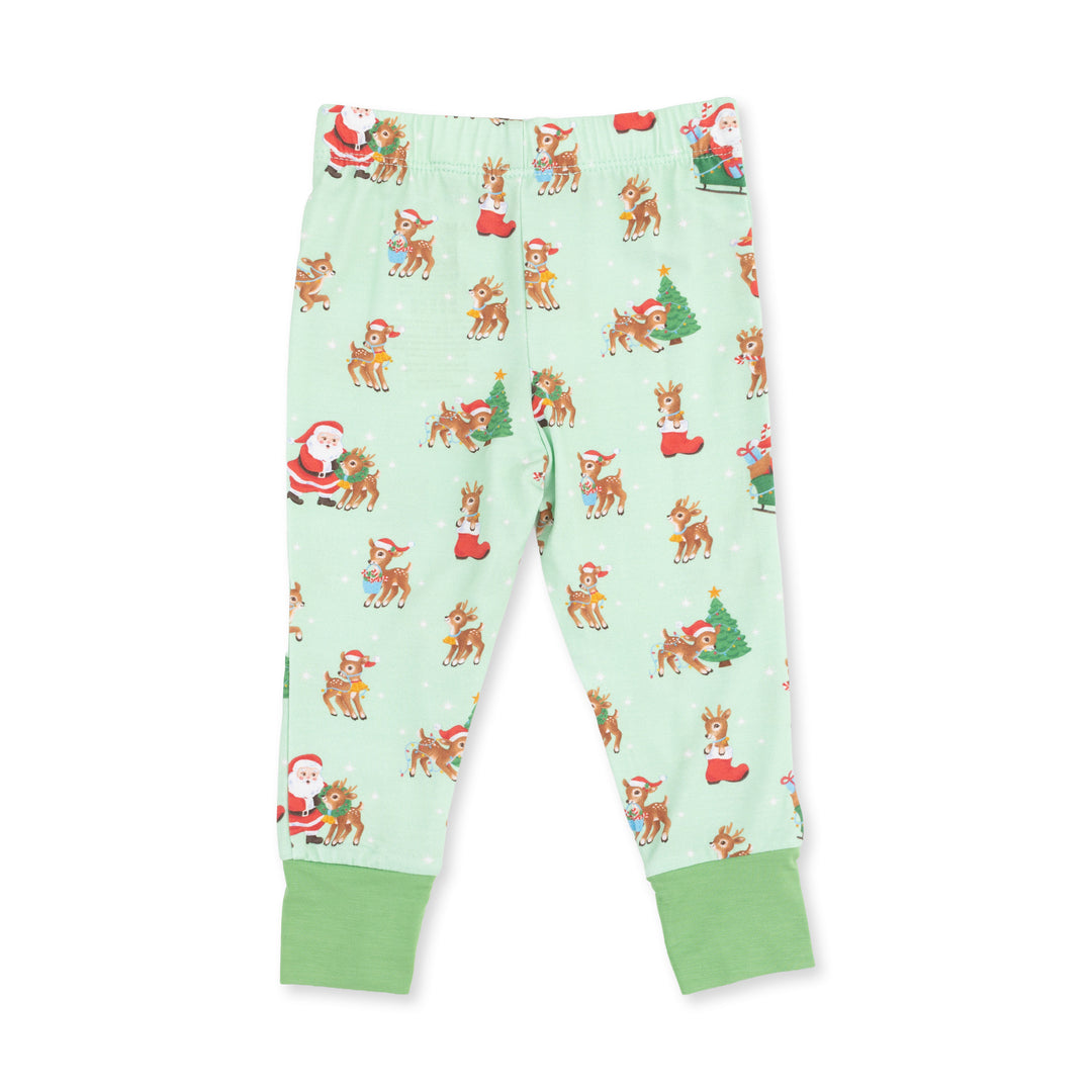 Vintage Reindeer &amp; Santa Uni - Long Sleeve Loungewear Set