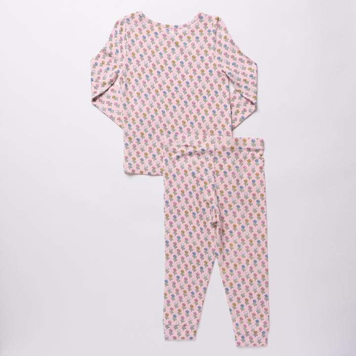 Bamboo PJ Set – Pink Carnations
