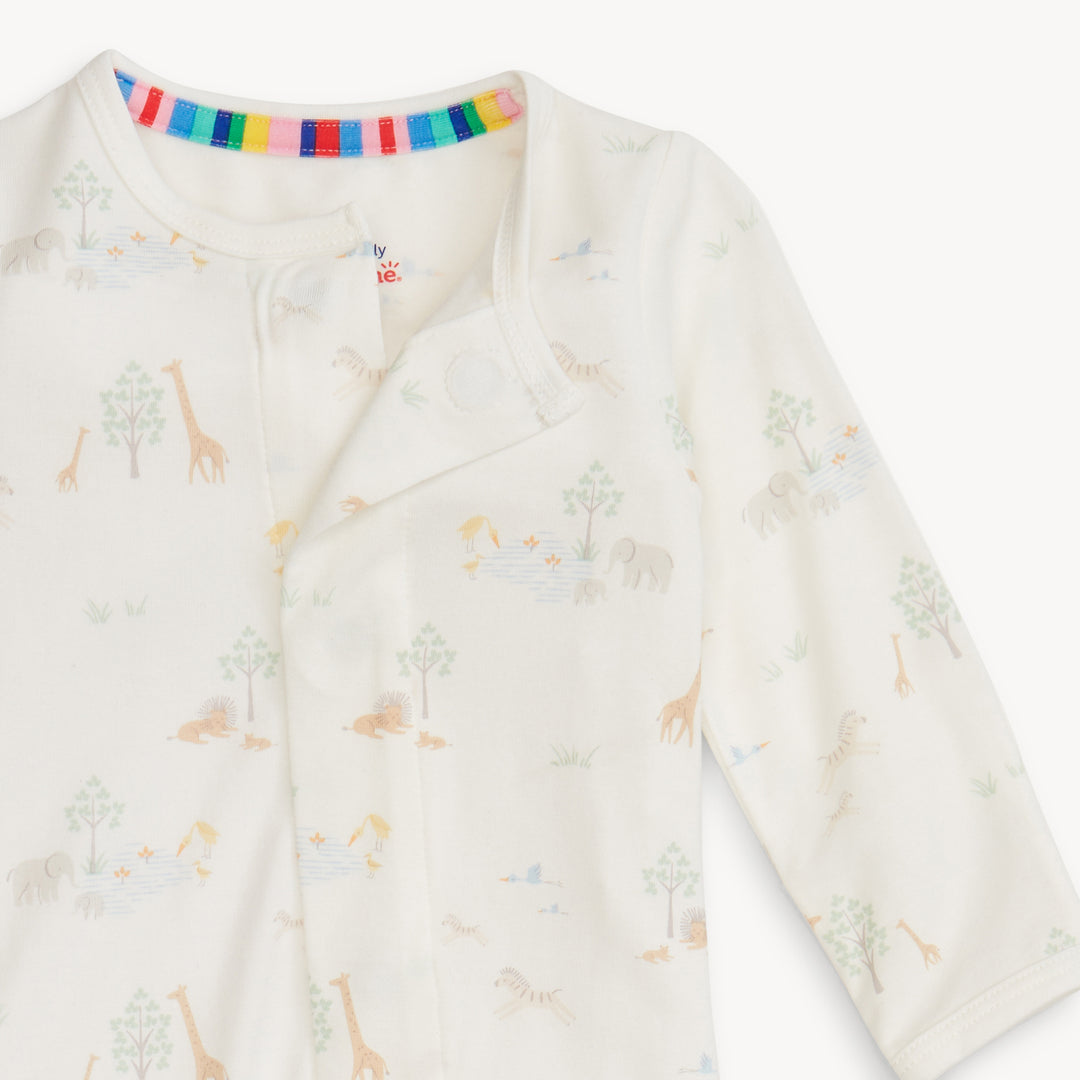 White Serene Safari Footie