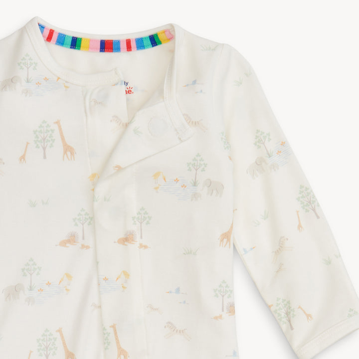 White Serene Safari Footie