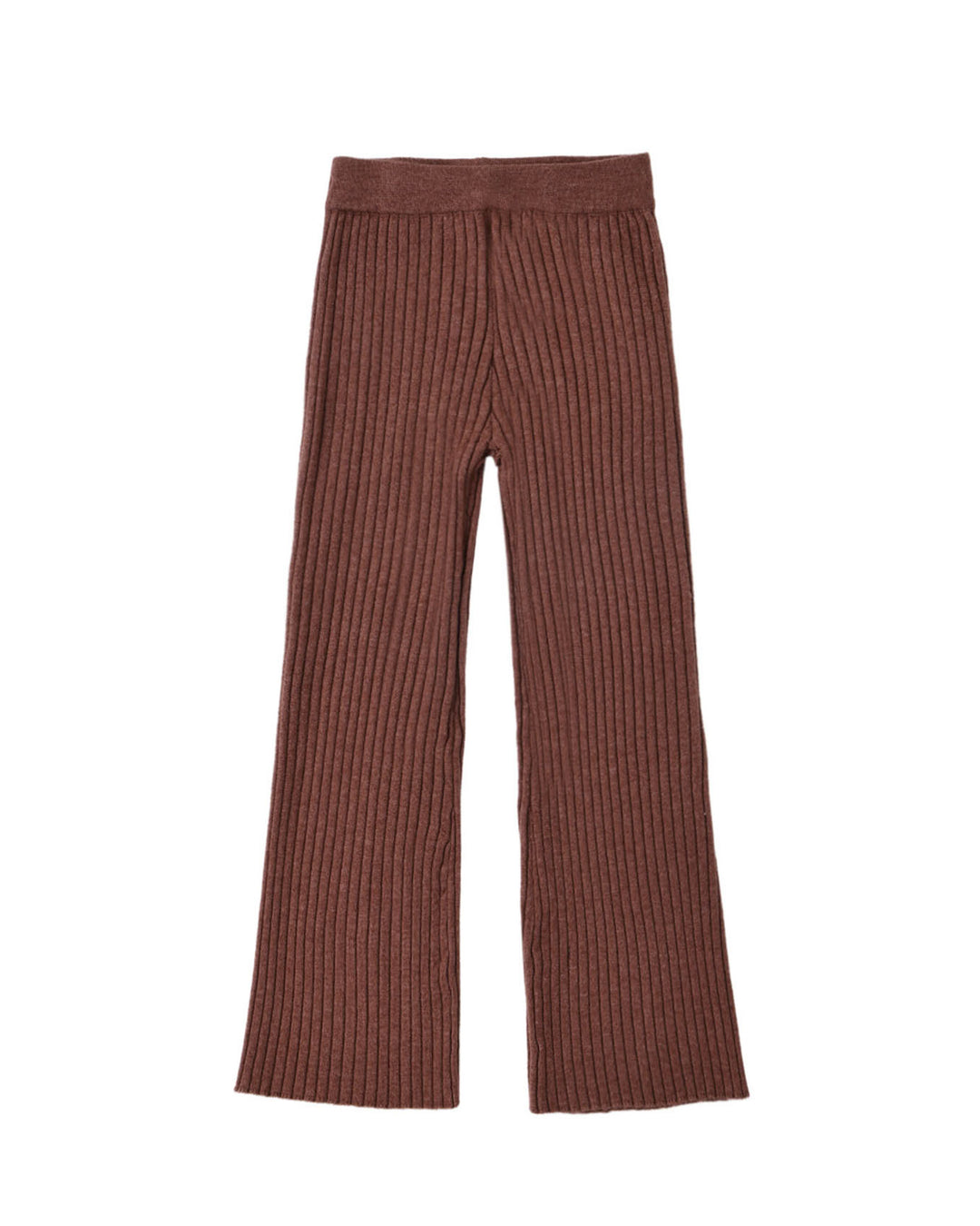 Flare Rib Knit Pant | Mulberry