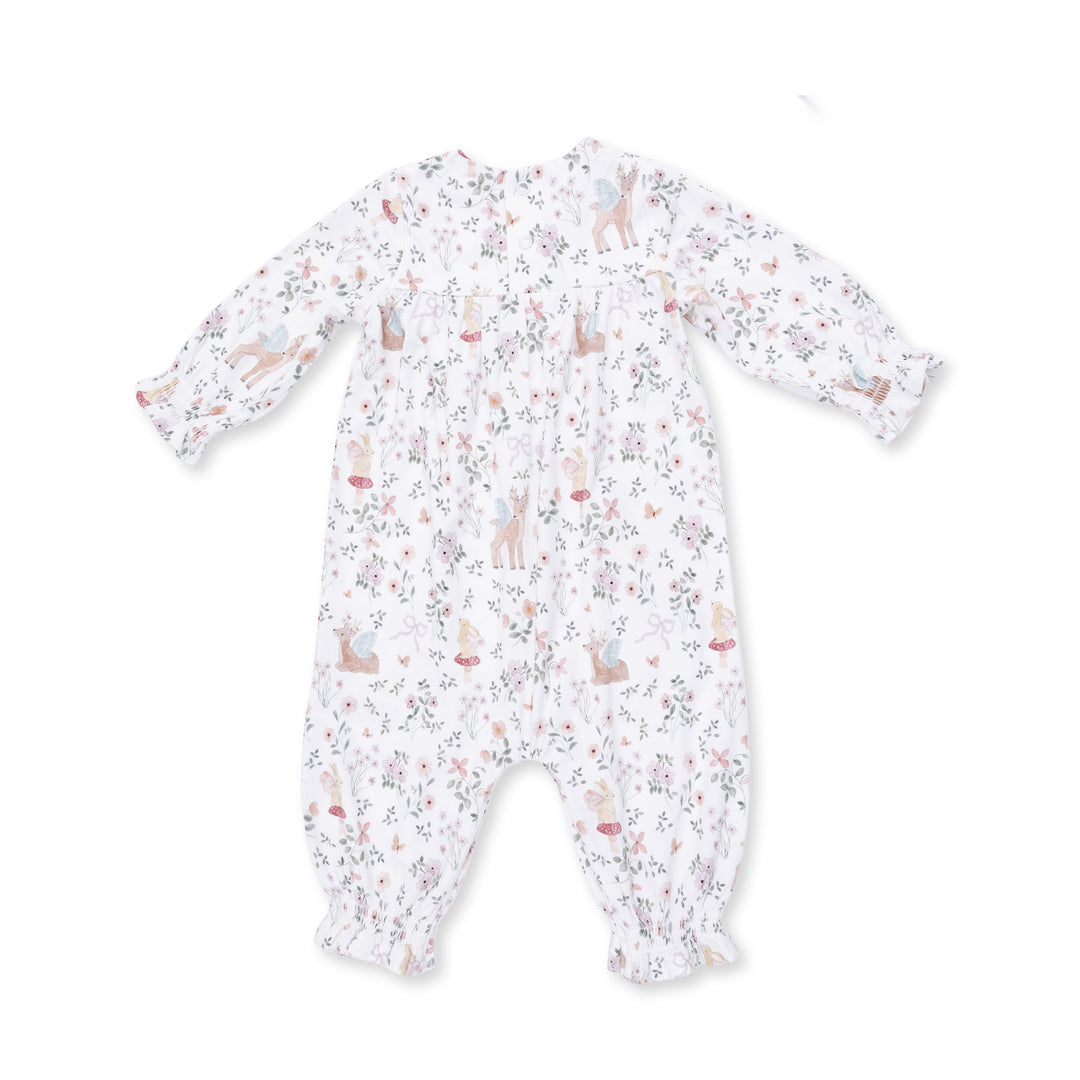 Enchanted Woodland - Smocked Long Sleeve Romper