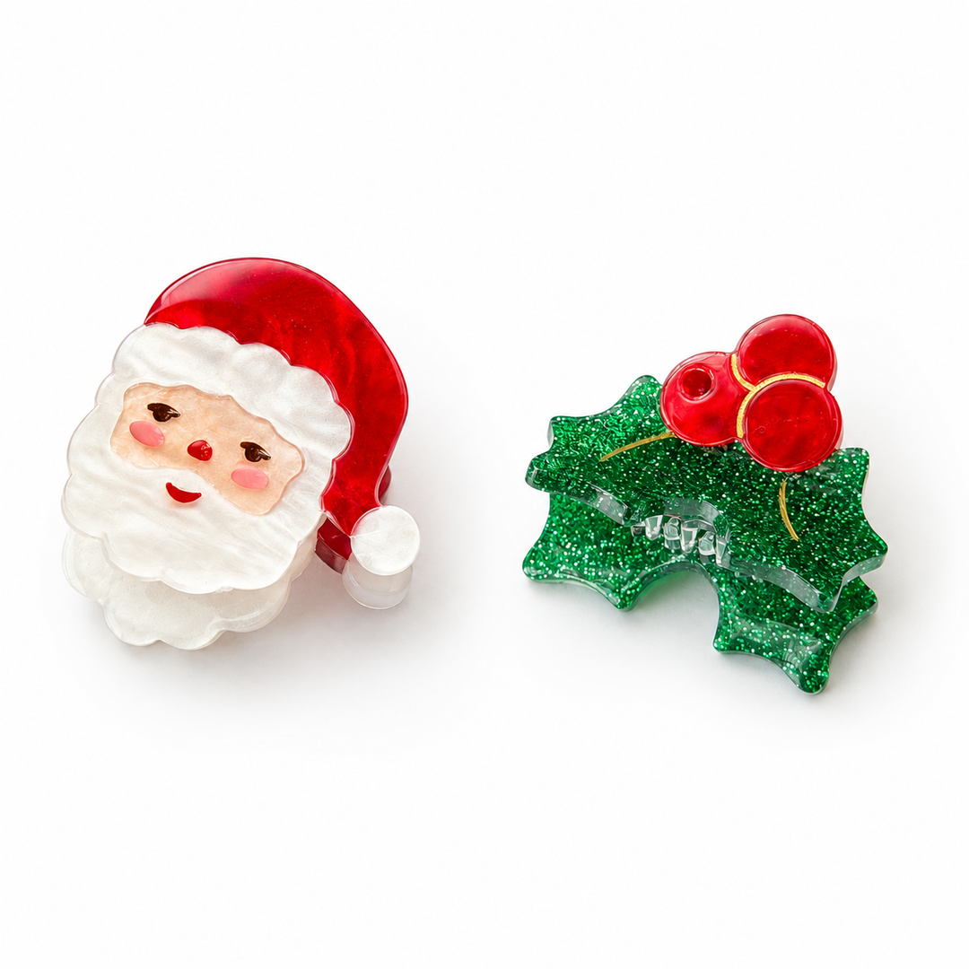 Santa Holly Berry Hair Claws