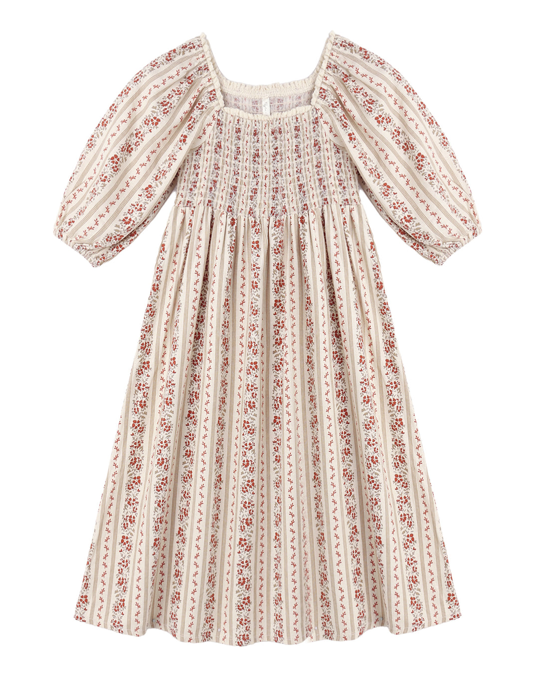 Della Dress in Floral Stripe