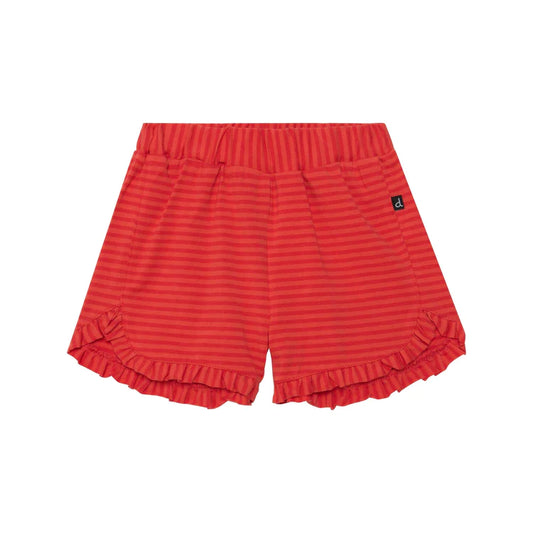 Organic Striped Frill Shorts