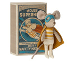 Maileg Super Hero Mouse Little Brother in Matchbox