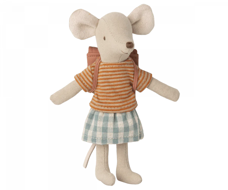 Tricycle Mouse Big Sister with Bag Old Rose