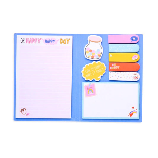 Ooly side notes sticky tab note pad - happy day